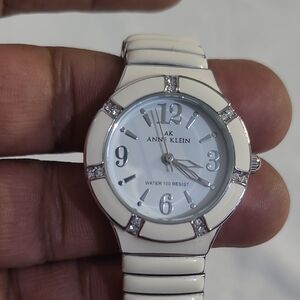 Anne Klein Searovski Crystal And Ceramic Ladie's Watch